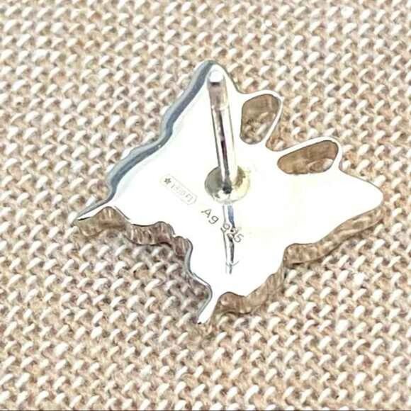🦋NEW, Gucci Sterling Silver Butterfly Trademark Logo Earrings - Picture 13 of 16